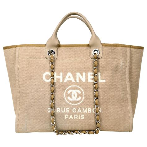 chanel tan tote|chanel shopping tote price.